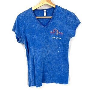 Vintage y2k souvenir t-shirt Sedona Arizona blue tiny baby top mottled dye L